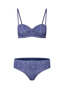 Roxy, Damen Bikini 'TO THE BEACH REG M BAND FUL BOT', Blau / Weiß