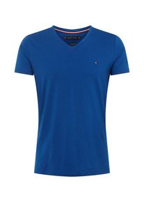 Tommy Hilfiger, Herren Shirt 'STRETCH SLIM FIT VNECK TEE', Blau