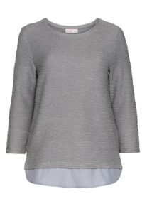 sheego Casual, Damen Sweatshirt, Hellblau / Stone