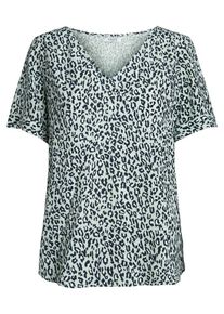 Pieces, Damen T-Shirt, Pastellgrün / Schwarz