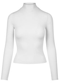 Urban Classics, Damen Longsleeve mit Turtleneck, Wei&szlig;