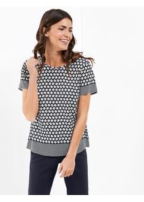 Gerry Weber, Damen Blusenshirt, Nachtblau / Wei&szlig;