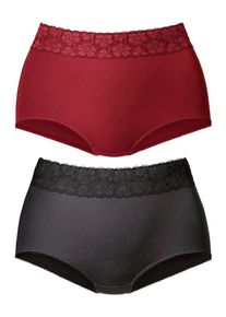 Petite Fleur, Damen Slip, Rot / Schwarz