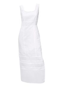 Heine, Damen Leinenkleid, Weiß