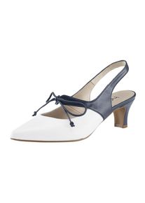 Heine, Damen Slingpumps, Marine / Weiß