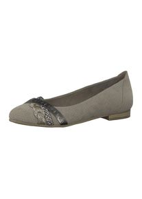 Marco Tozzi, Damen Ballerinas, Grau / Dunkelgrau / Silber