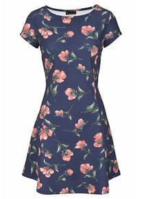 Lascana, Damen Scuba-Kleid, Navy / Rosa