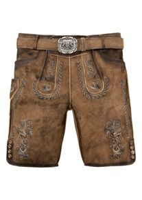 Stockerpoint, Herren Trachtenlederhose mit Stickerei, Braun