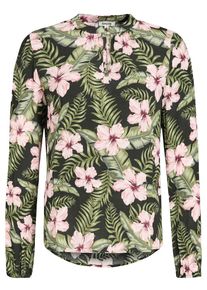 Khujo, Damen Blusenshirt 'Swetti', Tanne / Hellgrün / Rosa