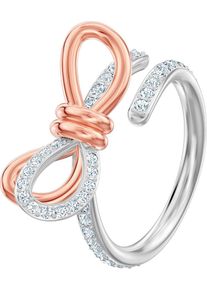 Swarovski, Damen Ring 'Lifelong Bow 5474928', Rosegold / Silber / Transparent