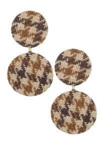 ABOUT YOU, Damen Ohrstecker 'Luna', Beige / Braun / Gold