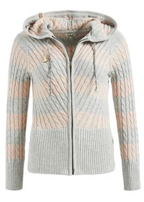 Khujo, Damen Strickjacke 'KIERA', Grau / Apricot