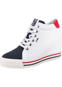 Tommy Jeans, Damen Sneaker 'Wedge', Navy / Rot / Weiß