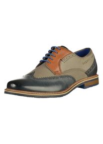 Bugatti, Herren Halbschuhe, Marine / Cognac / Greige