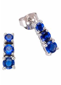 Firetti, Damen Paar Ohrstecker, Blau / Silber