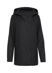 Review, Damen Kurzmantel mit Kapuze, Schwarz