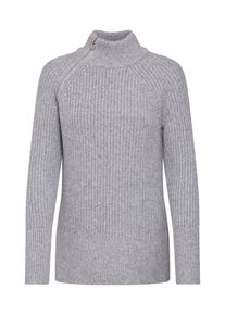 Banana Republic, Damen Pullover 'CHUNKY TURTLENECK WITH ZIP', Hellgrau