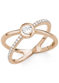 s.Oliver RED LABEL, Damen Fingerring, Rosegold / Silber