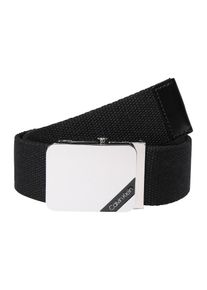 Calvin Klein, Herren G&uuml;rtel '4CM ADJ. WEBBING PLAQUE BELT', Schwarz