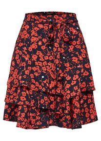 Selected Femme, Damen Minirock, Rot / Schwarz