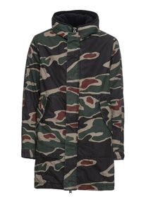 G-Star Raw, Herren Mantel 'Strett Sherpa hdd parka', Dunkelgrün / Mischfarben