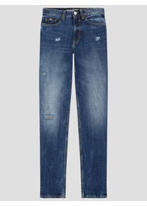 H.I.S. HIS JEANS, Damen Jeans ' Mom ', Blue Denim