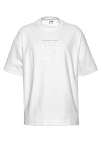Puma, Herren T-Shirt 'Classics Downtown', Wei&szlig;