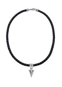 Kuzzoi, Herren Halskette, Schwarz / Silber