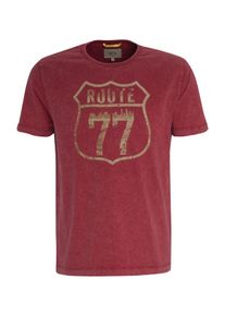 Camel Active, Herren T-Shirt, Sand / Dunkelrot