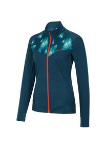 Ziener, Damen Softshelljacke 'Narit', Pastellblau / Dunkelblau / Feuerrot / Weiß