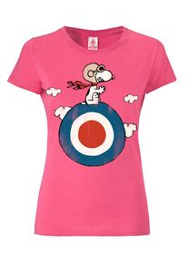 logoshirt, Damen T-Shirt 'Snoopy', Blau / Pink / Rot / Wei&szlig;