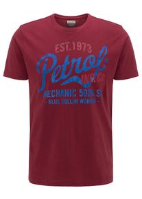 PETROL INDUSTRIES, Herren T-Shirt, Blau / Rot