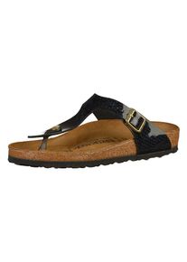 Birkenstock, Damen Zehensteg 'Gizeh', Braun / Schwarz