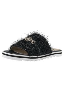 Heine, Damen Pantolette, Schwarz