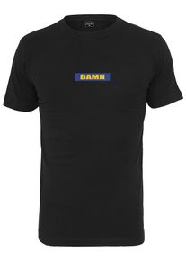 Mister Tee, Herren T-Shirt 'Damn', Blau / Gelb / Schwarz