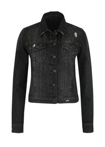 Urban Classics, Damen Jeansjacke mit Used-Effekten, Black Denim