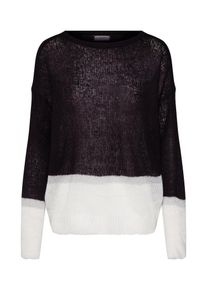 Jacqueline de Yong, Damen Pullover 'ADDISON', Schwarz / Naturweiß