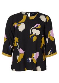 JUNAROSE, Damen Bluse, Zitronengelb / Helllila / Schwarz / Naturweiß