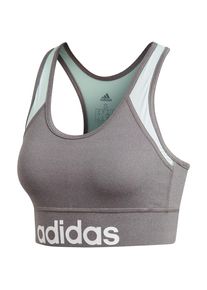 adidas Performance, Damen Sport-BH 'Linear ', Türkis / Grau