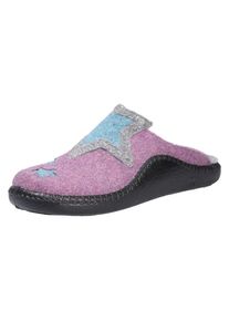 Romika, Damen Hausschuhe, Hellblau / Grau / Pink