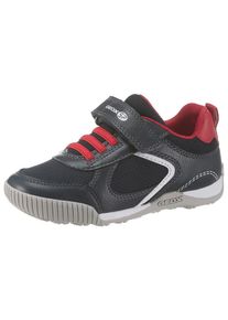 GEOX KIDS, Sneaker 'Nekkar', Grau / Feuerrot / Schwarz / Wei&szlig;
