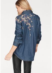 Only, Damen Jeansbluse »LAURA«, Blue Denim / Rosa