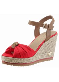 Tom Tailor, Damen Sandalette, Braun / Rot