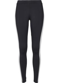 Urban Classics, Damen Leggings 'Ladies Side Stripe', Gelb / Schwarz / Weiß