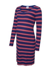 MAMALICIOUS, Damen Kleid, Dunkelblau / Rot / Weiß