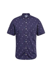 IZOD, Herren Hemd 'SAILBOAT PRINT BD SS SHIRT', Dunkelblau