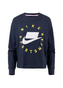Nike Sportswear, Damen Sweatshirt, Dunkelblau / Limone / Weiß