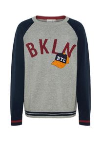 name it, Pullover, Navy / Graumeliert / Rot