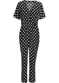 bonprix, Damen Overall, Schwarz / Wei&szlig;