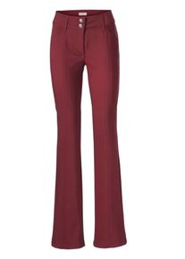 Heine, Damen Bodyform-Bootcut-Hose, Dunkelrot